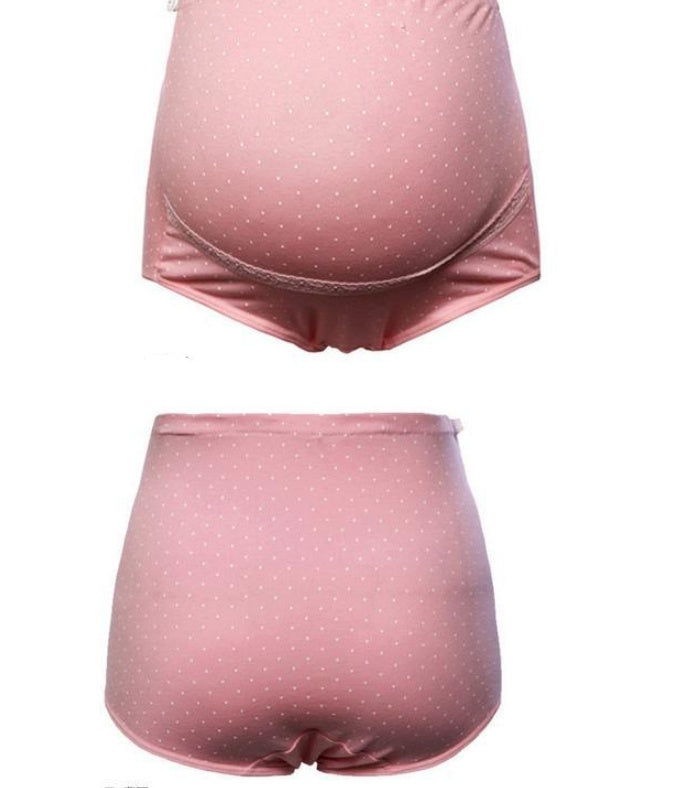 ChicSupport™ high-waist maternity underwear in patterned design — front view