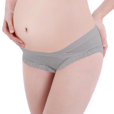 ChicLace™ lace maternity underwear in pink — front view