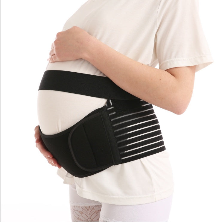 ChicWaist™ adjustable maternity band in white — front view