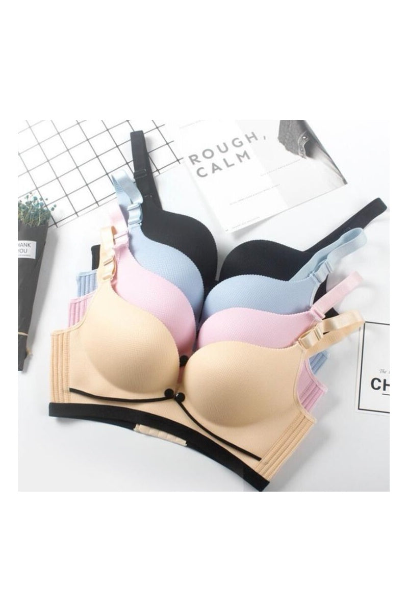 ChicSoft™ soft-cup nursing bra in light grey — front view