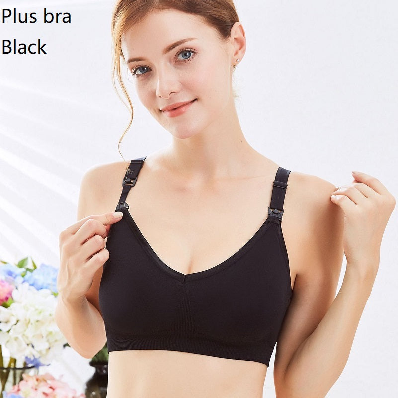 ChicNurse™ seamless nursing bra in pink — front product view