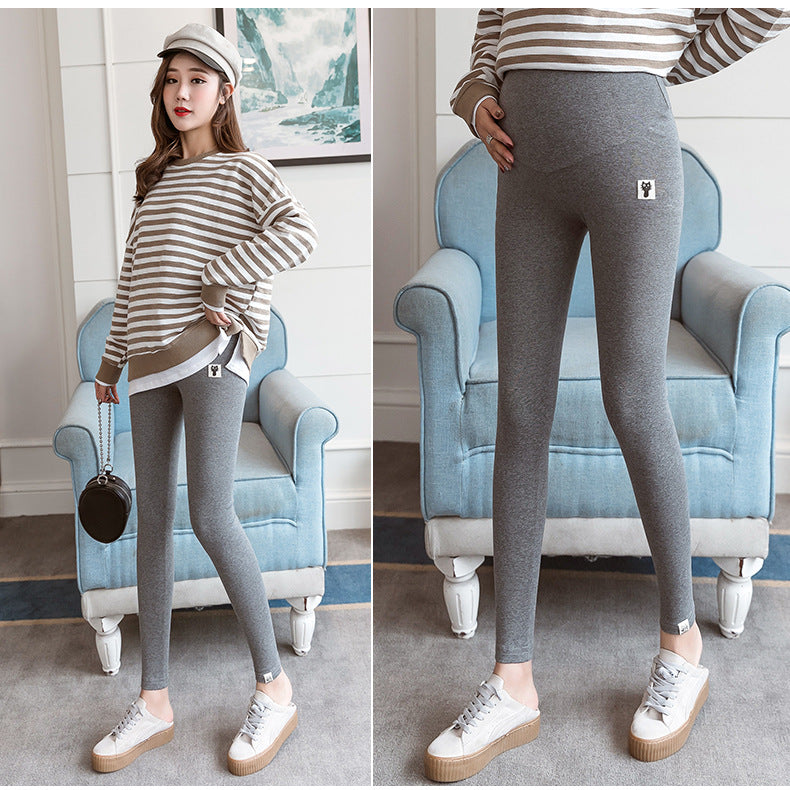 ChicFleece™ fleece maternity leggings back view, smooth waistband