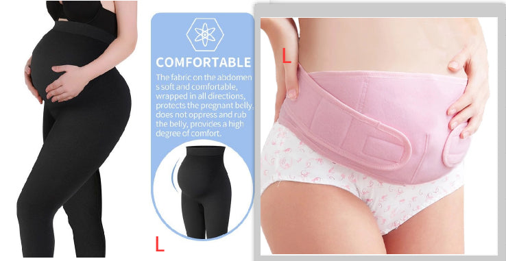 ChicLeg™ shaping maternity leggings waistband detail close-up