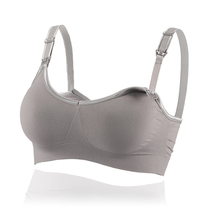ChicCross™ cross-front nursing bra in purple — front view