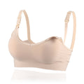 ChicCross™ seamless nursing bra in grey — front product view