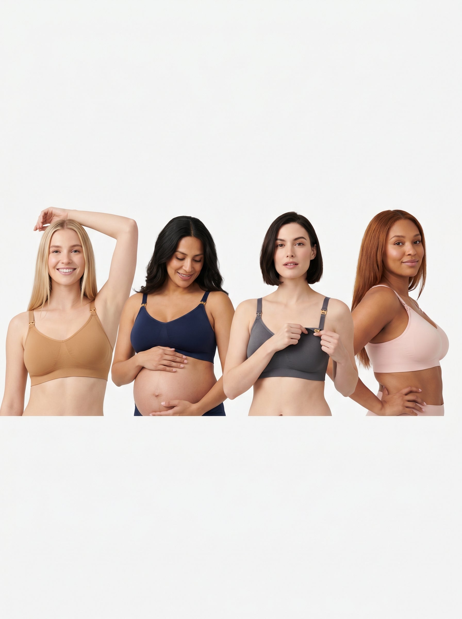 ChicGather™ cotton nursing bra on model — lifestyle banner shot