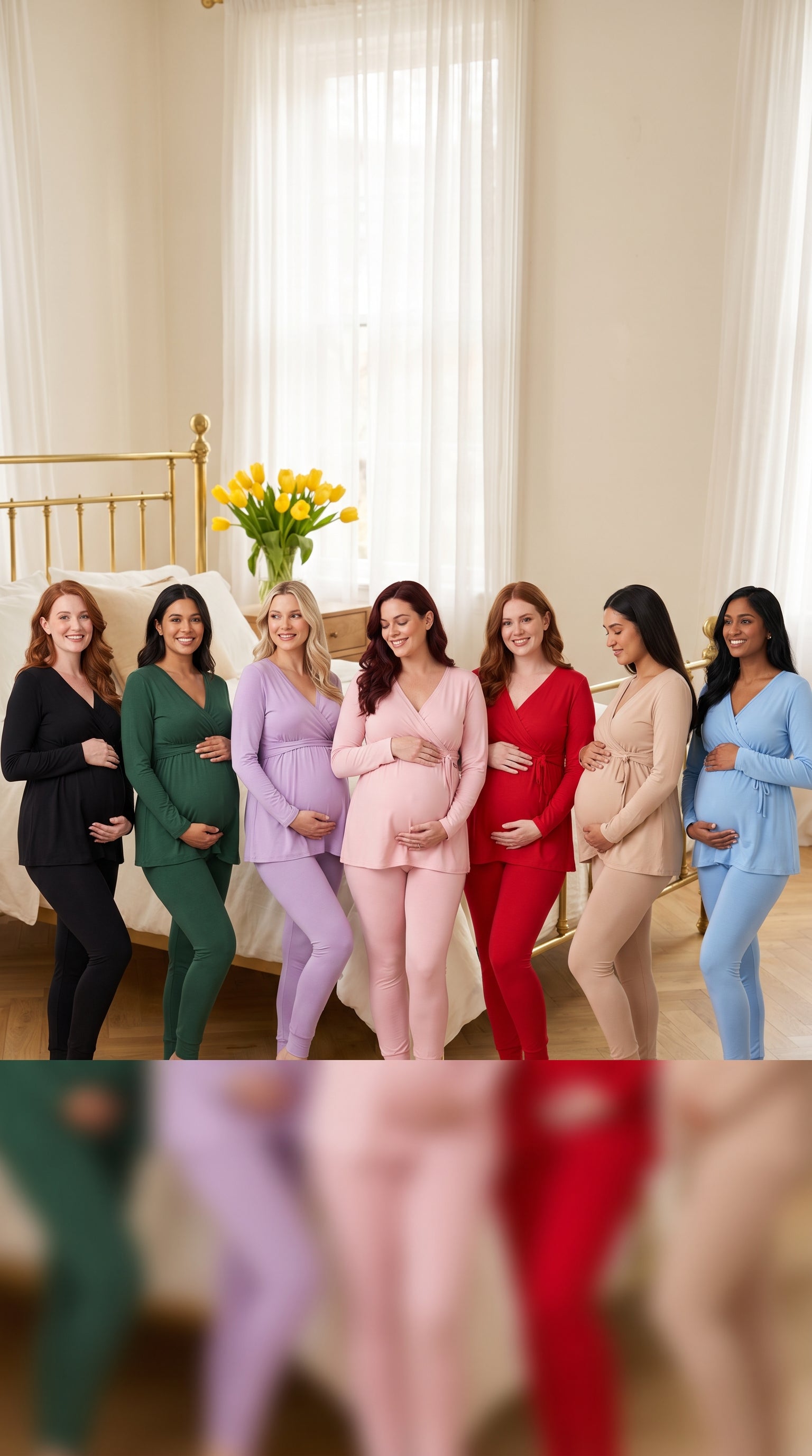 ChicLounge™ nursing maternity pyjama set on model — lifestyle banner shot
