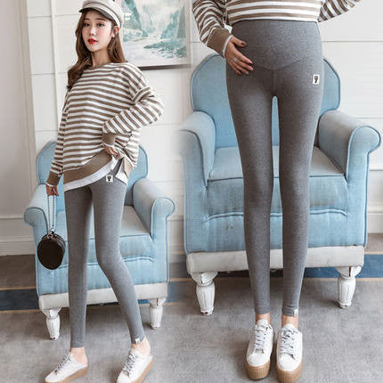 ChicFleece™ over-bump leggings in black — front view
