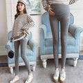 ChicFleece™ over-bump leggings in black — front view