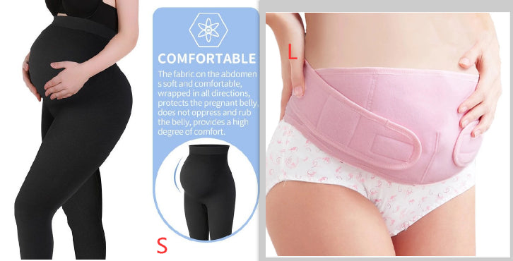 ChicLeg™ maternity shaping leggings flat lay — full length