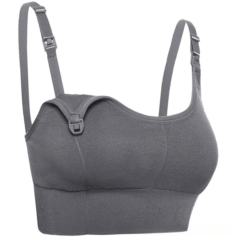 ChicPush™ anti-sagging nursing bra in pink — front view