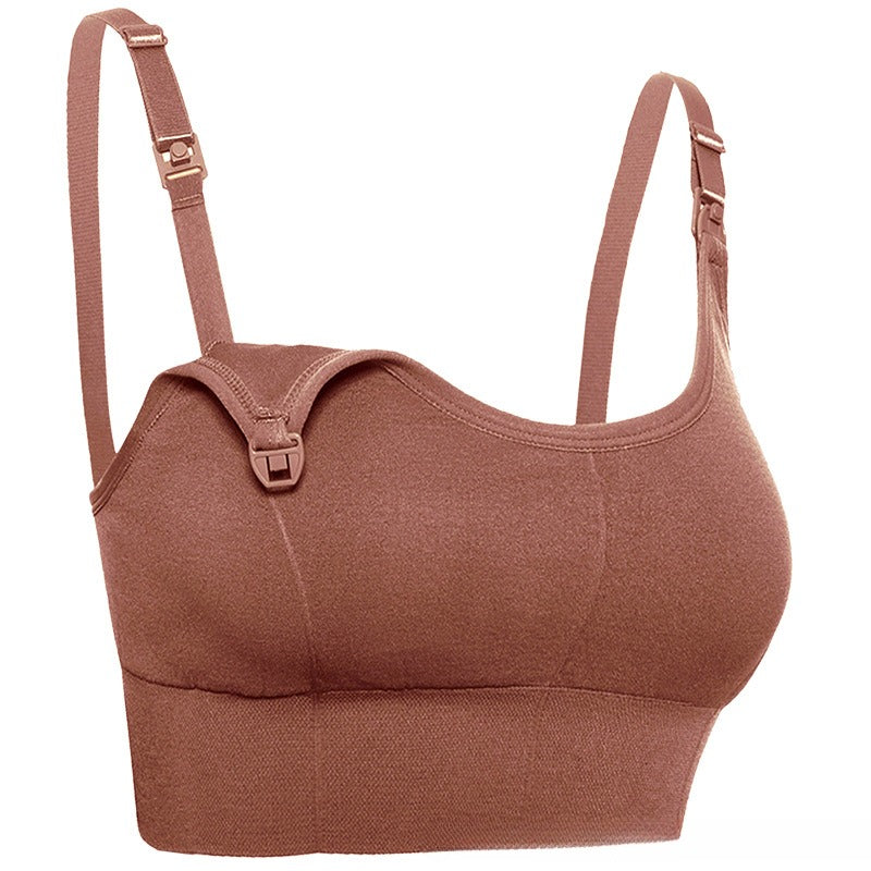 ChicPush™ push-up nursing bra in wine red — front view
